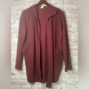 Heimish Hooded Duster - XL - Dark Red